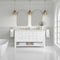 James Martin Vanities Breckenridge 60 in. Double Vanity, Bright White, w/ 3 CM Victorian Silver Quartz Top 330-V60D-BW-3VSL - alternate 6
