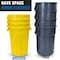 Magnum Tool 44 Gallon Trash Can, High-Vis Yellow, Construction Grade, Heavy Duty Plastic CMTC-C000-44Y01 - alternate 7