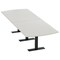 Skutchi Designs 10 Person Conference Table With Power Unit | 10' Arc Rectangle Table | Harmony Series HAR-AREC-48X120-T.BK-U779-NA - alternate 1