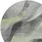 Homeroots 8' Artichoke Green Gray And Silver Round Abstract Washable Indoor Outdoor Area Rug 616750 - alternate 8