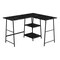 Homeroots 47" Black and White Wood and Metal Corner Trestle Computer Desk 489988 - alternate 5