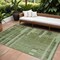 Homeroots 8' X 10' Green And Gray Striped Washable Indoor Outdoor Area Rug 602776 - alternate 1