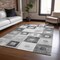 Homeroots 3' X 5' Gray And Charcoal Geometric Washable Indoor Outdoor Area Rug 605037 - alternate 9