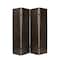 Homeroots 84" Brown Faux Leather Folding Four Panel Screen Room Divider 277094 - alternate 5