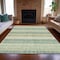 Homeroots 8' X 10' Pale Aqua And Lime Green Striped Washable Indoor Outdoor Area Rug 632242 - alternate 4
