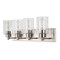 Jonathan Y Irving 27.75" 4-Light Seeded Glass/Iron Modern Contemporary LED Vanity Light, Nickel JYL7558A - alternate 14
