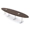 Skutchi Designs 14ft Conference Table With Power Unit | 12 Person Modular Oval Meeting Table | Harmony Series HAR-OVL-48X168-T-H3041-ESIL - alternate 1