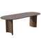 Homeroots 67" Walnut Solid Wood Oval Dining Table 721146 - alternate 1