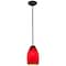 Access Lighting Champagne, LED Pendant, Oil Rubbed Bronze Finish, Red Glass 28012-3R-ORB/RED - alternate 1