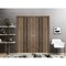 Sartodoors Sliding Closet Double Bi-fold Doors, Planum 0011 Walnut and Aluminum Strips, Sturdy Tracks Moldings PLANUM0011DBF-WLN-96 x 84 (4* 24x84) - alternate 5