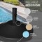 Us Weight 30 lbs. Fillable Round Black Umbrella Base for Patio Table FUB30BE - alternate 7