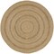 Homeroots 4' Natural And Brown Round Handmade Indoor Outdoor Area Rug 552461 - alternate 9