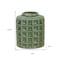 Homeroots 7" Green Terracotta Geometric Cylinder Table Vase 516226 - alternate 4