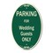 Signmission Parking For Wedding Guests Only Green & Tan, 12 In X 18 In Architectural Oval, Heavy Gauge Aluminum A-OV-G-1218-9938 - alternate 1