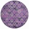 Homeroots 8' Eggplant Plum And Lavender Round Aztec Washable Indoor Outdoor Area Rug 615778 - alternate 8