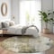 Homeroots 8' Pewter And Ivory Round Abstract Washable Indoor Outdoor Area Rug 616186 - alternate 9