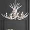Jonathan Y Eldora 30" 5-Light Rustic Farmhouse Adjustable Resin Antler LED Chandelier, White JYL6300B - alternate 15