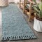 Jonathan Y Pata Hand Woven Chunky Jute with Fringe Light Blue/Gray 2 ft. x 20 ft. Runner Rug NRF103B-220 - alternate 1