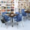 Regency Square Kee Mobile Adjustable Classroom Table W/ 4 Andy Chairs, 42 in W, 42 in L, Neo Walnut TB4242NWAPCBK40NV - alternate 6