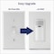 Leviton Decora White 900 Sq. Ft. Coverage 180 Deg. Detection Occupancy Sensor Switch R02-DOS05-1LW - alternate 9