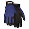 Mcr Safety Clarino Synthetic Leather Palm Mechanics Gloves, Blue/Black, X-Large, Pair 900XL - alternate 1