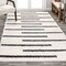 Jonathan Y Alaro Berber Stripe Shag White/Gray 4 ft. x 6 ft. Area Rug MOH402A-4 - alternate 1