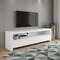 Homeroots 59in White Enclosed and Open Storage TV Stand 699849 - alternate 7