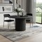 Homeroots 52" Black Solid Wood Pedestal Base Round Top Dining Table 721039 - alternate 6