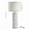Jonathan Y Loop 28.75" Ceramic Modern Column LED Table Lamp, Blue/White JYL6614A - alternate 8