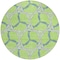 Homeroots 8' Lime Green And Blue Round Geometric Washable Indoor Outdoor Area Rug 613508 - alternate 7
