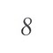Hillman House Address Number 8, Nail-On, Black Plastic, 6 In. 847382 - alternate 1
