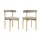 Armen Living Shannon Dining Chair with Gold Brushed Stainless Steel and Taupe Fabric - Set of 2 LCSNSIBGLTP - alternate 1
