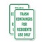Signmission Trash Containers For Residents Only, Heavy-Gauge Aluminum, 18" x 24", A-1824-24705 A-1824-24705 - alternate 1