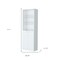 Homeroots 71" White Wood Three Tier Bookcase with Two Doors 546193 - alternate 12