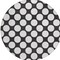 Homeroots 8' Black And Ivory Round Polka Dot Washable Indoor Outdoor Area Rug 595207 - alternate 7