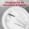 Smarty Had A Party Shiny Metallic Silver Hammered Plastic Forks (1000 Forks), 1000PK 2658-CASE - alternate 10