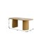 Homeroots 86" Natural Solid Wood Pedestal Base Oval Dining Table 720701 - alternate 5