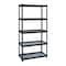 Iron Horse 2300 Riveted Steel Wire Deck Shelving 5-Shelf Unit, 18" D x 36" W x 72" H, Black 22130 - alternate 1