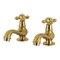 Kingston Brass Basin Tap Faucet with Metal Cross Handle, Brushed Brass KS1107AX - alternate 1