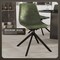Leisuremod Markley Modern Leather Swival Dining Chair With Metal Legs in Green MSCBL-18-G - alternate 10