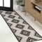 Jonathan Y Lior Geometric Moroccan Diamond Black/Cream 2 ft. x 8 ft. Indoor/Outdoor Runner Rug TSN202A-28 - alternate 1