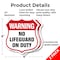 Signmission Pool Safety Shield Sign Warning No Lifeg, 6 inch X 6 inch, Plastic Sign, 2PK SHI-P-2PACK-6-431 - alternate 6