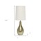 Homeroots 20" Gold Metal Novelty Table Lamp With White Drum Shade 643319 - alternate 1