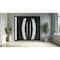 Vdomdoors Metal Double Doors Deux 6500 Black Enamel Frosted Glass 1 Sidelight Entry Modern Painted 86x80 (W72 DEUX6500DEXD-BLK-W72+14xH80-LH-O - alternate 5