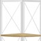 Homeroots 59" Brown and White Metal Four Tier Corner Bookcase 489792 - alternate 4