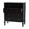 Baxton Studio Callison Spindle Chest - 4-Drawer Farmhouse Vertical Cabinet with Turned Accents for Bedroom, Black 271-14740-ZORO - alternate 10