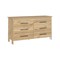 Homeroots 59" Natural Six Drawer Double Dresser 544017 - alternate 9