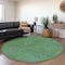Homeroots 8' Green And Blue Round Abstract Washable Indoor Outdoor Area Rug 599798 - alternate 7
