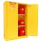 Securall Flammable Storage Cabinet, 45 Gallon, 2 Shelves, 43 in W x 65 in H x 18 in D, Yellow A145 - alternate 1