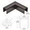Cr Laurence Matte Black 90 Degree Horizontal Corner for 11 Gauge Low Profile Cap Railings GRL107HMBL - alternate 4